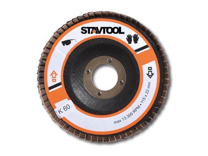 STAVTOOL Kotouč brusný lamelový korund | 125 mm zr. 40