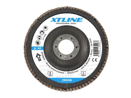 XTLINE Kotouč brusný lamelový zirkon | 150 mm zr. 100