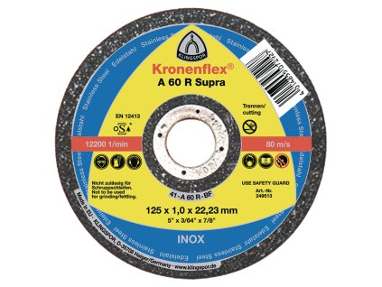 KLINGSPOR Kotouč řezný na nerez/ocel A 660 Supra | 125x1,0x22,2 mm