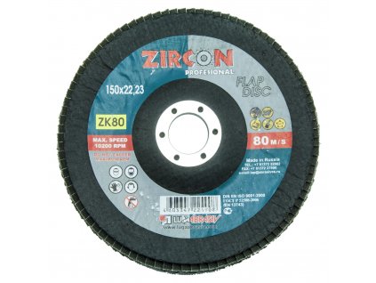 LUGA ABRASIVE Kotouč brusný lamelový - zirkon 125 mm, zr. 80