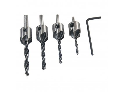 STAVTOOL Sada vrtáků do dřeva se záhlubníkem 4 díly | 3-6 mm, blistrový obal