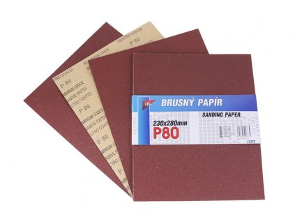 Papír brusný 230x280mm P80 10ks