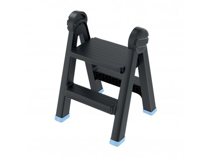 PROSPERPLAST Schůdky černé TITAN LADDER | 470x435x630 mm