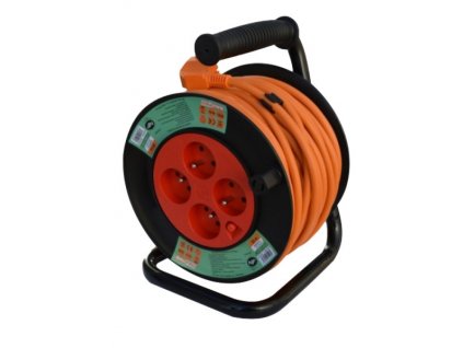 Kabel prodlužovací na bubnu FESTA 25m 4zásuvka 3x1.5mm IP20 MAX 3680W