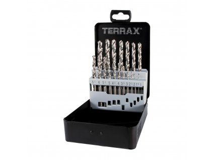 RUKO Sada vrtáků do kovu vybrušované Terrax - kovový obal | 1,5-10 mm 19 dílů