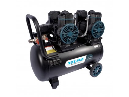 XTLINE Kompresor bezolejový 2x1450 W, 50 l