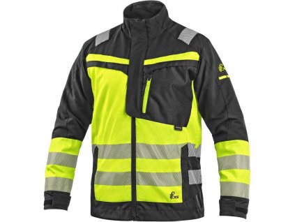 Blůza CXS NAOS HV, pánská, černá-žlutá Hi-Vis, reflexní pruhy