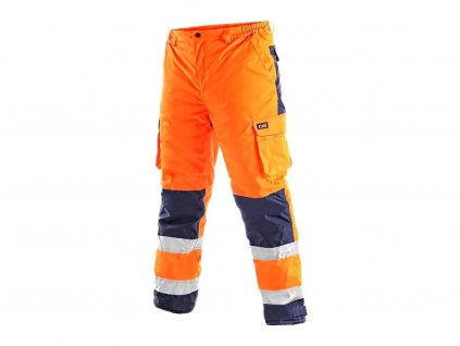 Kalhoty CXS CARDIFF, výstražné, zateplené, pánské, oranžové