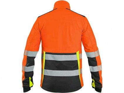 Bunda CXS BENSON, výstražná, softshell, pánská, oranžovo - černá