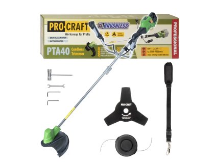 4902 aku krovinorez procraft pta40 bez baterie a nabijecky pta40