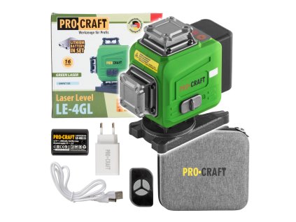 6071 laser zeleny liniovy krizovy samonivelacni procraft le 4gl le 4gl
