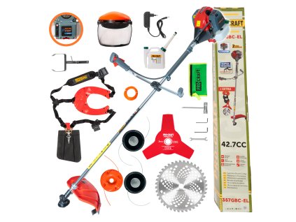 6674 benzinovy krovinorez s elektrickym startovanim procraft 357gbc el 357gbc el