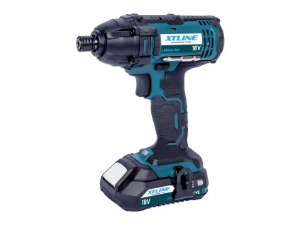 XTLINE Aku rázový utahovák na bity 18 V, 180 Nm + baterie 2.0 Ah + nabíječka 2.4 A + box