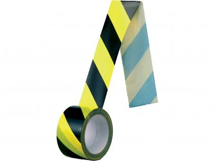 Páska samolepící, normová, 60 mm, pravá, žluto-černá