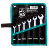GK TOOLS Sada plochých klíčů, matné | 6-17 mm, 6 dílů, textilní obal