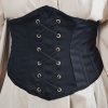 Bavlněný korzet Boudica - černý - Velikost: S (Velikost S)