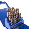 XTLINE Sada vrtáků do kovu cobalt HSS-Co 5, 25 dílů | 1-13 mm, kovový box