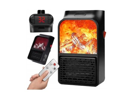 Teplovzdušný ventilátor do zásuvky s dálkovym ovladačem