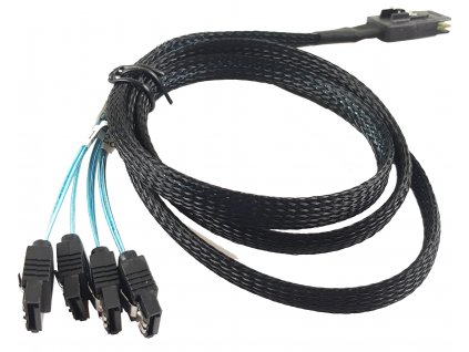 Kabel mini SAS SFF-8087 4x SATA 7pin pro disk 2 varianty