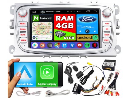 Autorádio NCS-RS406Q4 7" Android GPS Android Auto, CarPlay FORD FOCUS 2004-2011 4GB RAM 64GB ROM 4x60W