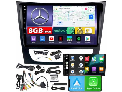 Autorádio NCS ZQ9 Mercedes-Benz Třída-E W211 2002–2009 Android Navigace 8GB LTE
