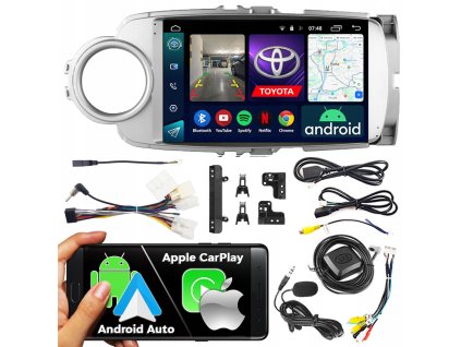 Autorádio NCS RS-305 Toyota Yaris III 2011-2020 Android Navigace Stříbrný