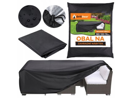 Voděodolný plachtový obal GrillGear na zahradní nábytek – C25001 Miami Rattan