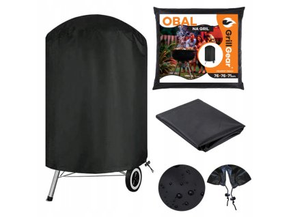 POTAH GRILLGEAR – OCHRANA NA GRIL Weber Smokey Joe 37, VODĚODOLNÝ, ODOLNÝ PROTI UV ZÁŘENÍ, 76x76x71