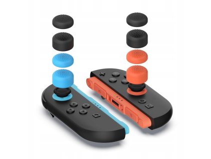 Protiskluzové gumové krytky na Joy-Con Nintendo Switch 2 8 ks. tři barvy