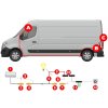 HD couvací kamera pro dodávku Nissan NV400 2010–2016, 6× IR, IP68, noční vidění
