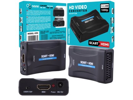 Adaptér z SCART EURO AV na HDMI TV