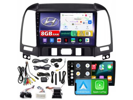 AUTORÁDIO NCS ZQ9 HYUNDAI SANTA FE 2006-2012 ANDROID 8GB LTE