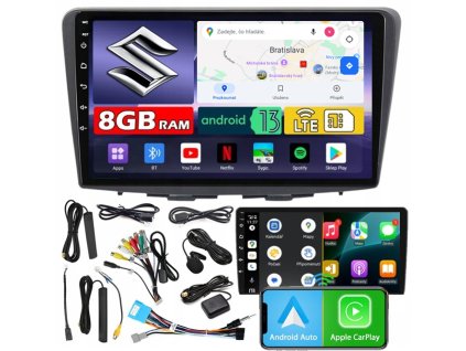 AUTORÁDIO NCS ZQ9 SUZUKI BALENO 2016-2019 ANDROID NAVIGÁCIA 8GB LTE
