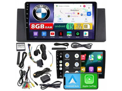 AUTORÁDIO NCS ZQ9 BMW E39 1995-2004 ANDROID NAVIGÁCIA 8GB LTE