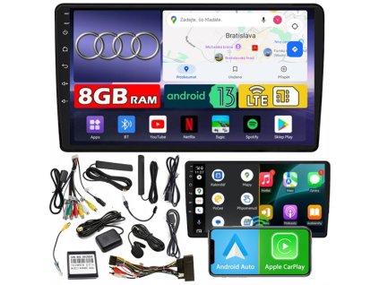 AUTORÁDIO NCS ZQ9 AUDI A4 B7 2004-2009 ANDROID NAVIGÁCIA 8GB LTE