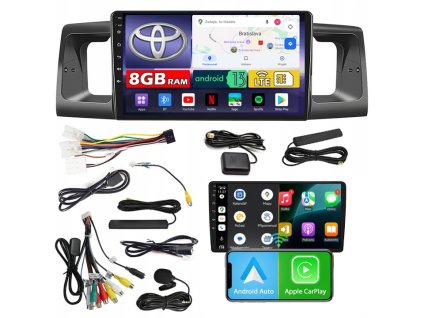 AUTORÁDIO NCS ZQ9 TOYOTA COROLLA E12 2001-2007 ANDROID 8GB LTE