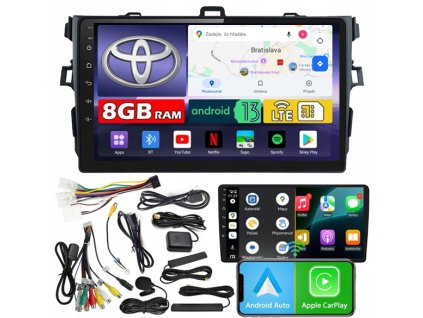 AUTORÁDIO NCS ZQ9 TOYOTA COROLLA E15 2007-2014 ANDROID 8GB LTE