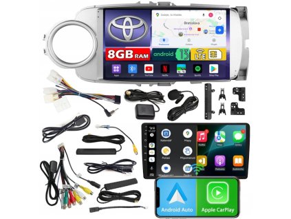 Autorádio NCS ZQ9 Toyota Yaris III 2011-2020 Android Navigácia 8GB LTE Strieborný