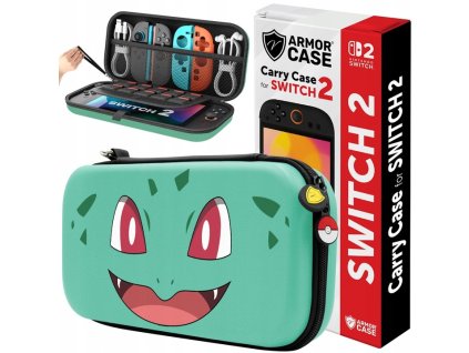 VYSTUŽENÉ PUZDRO PRE NINTENDO SWITCH 2 LIMITOVANÁ EDÍCIA POKEMON BULBASAUR
