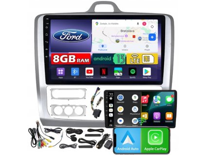 Autorádio NCS ZQ9 Ford Focus Mk2 2004-2011 Android Navigácia 8GB LTE