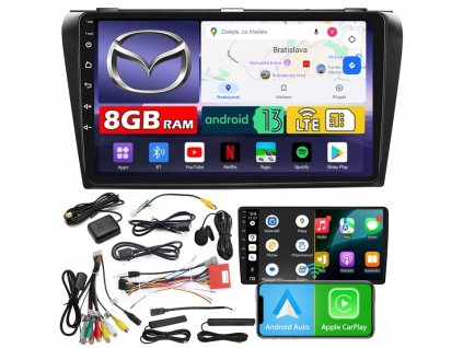 AUTORÁDIO NCS ZQ9 MAZDA 3 2003-2009 ANDROID 8GB LTE
