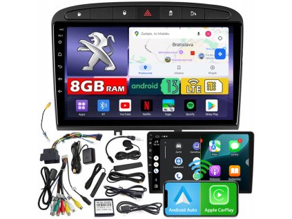 Autorádio NCS ZQ9 Peugeot 408 2010-2014 Android Navigácia 8GB LTE