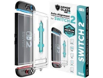 Tvrdené sklo 9H pre Nintendo Switch 2 s montážnym rámikom (aplikátorom)