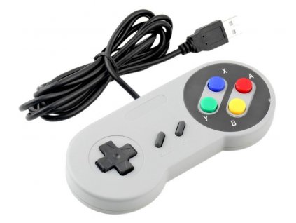 64 retro usb gamepad ve stylu snes