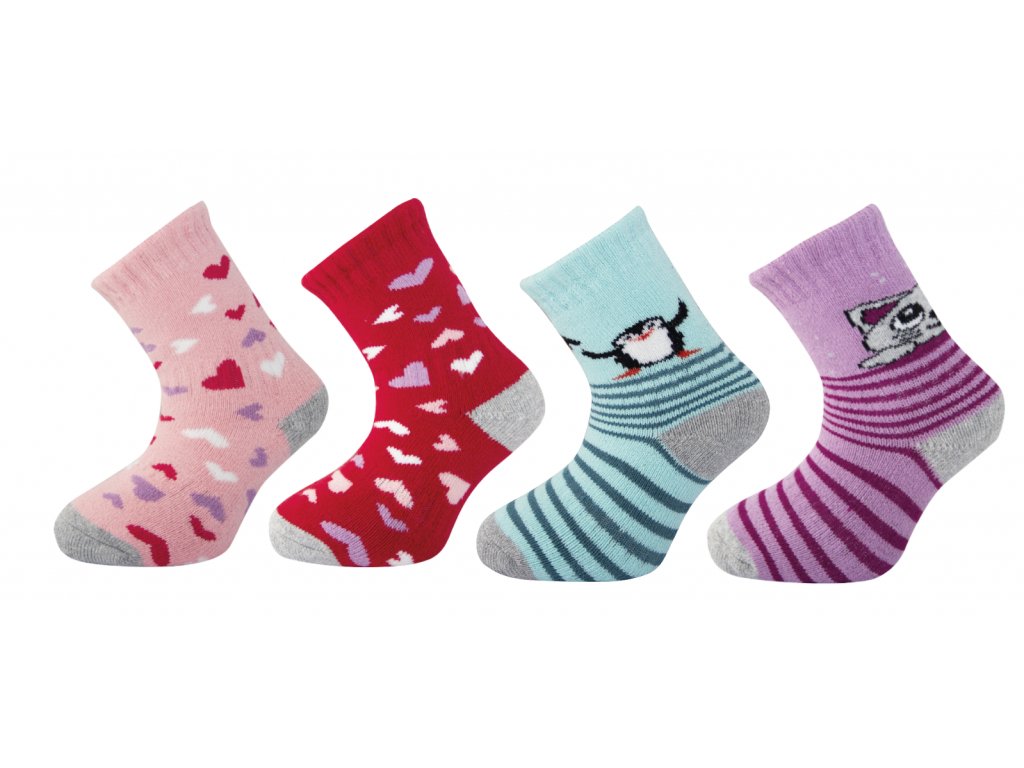 Dětské ponožky SILVERTEX THERMO vzor5 - balení 5 párů (Velikost 22-23)