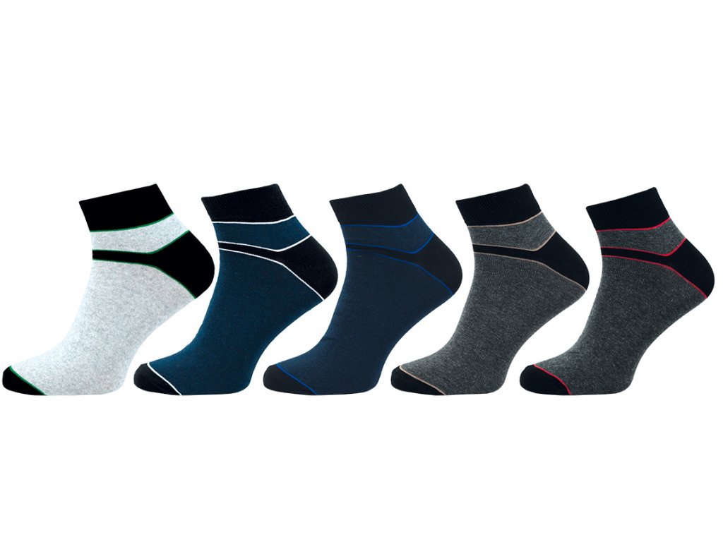 Pánské ponožky vyšší lem - balení 5 párů