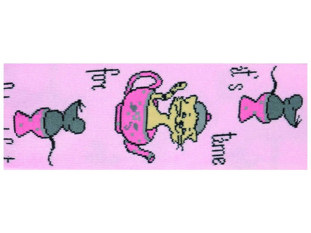 Dětské punčocháče bavlněné kočka s myší