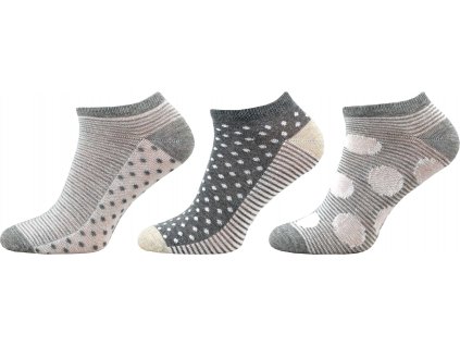 Dámské kotníkové ponožky multipack 3páry - NOVINKA