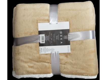 Mikroflanelová deka s beránkem jednobarevná