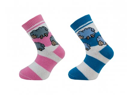 Dětské ponožky froté ovečka  - balení 2 páry